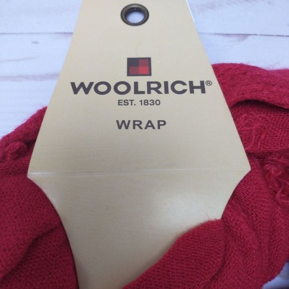 NWT Woolrich Basket Weave Red Wrap - Picture 3 of 4